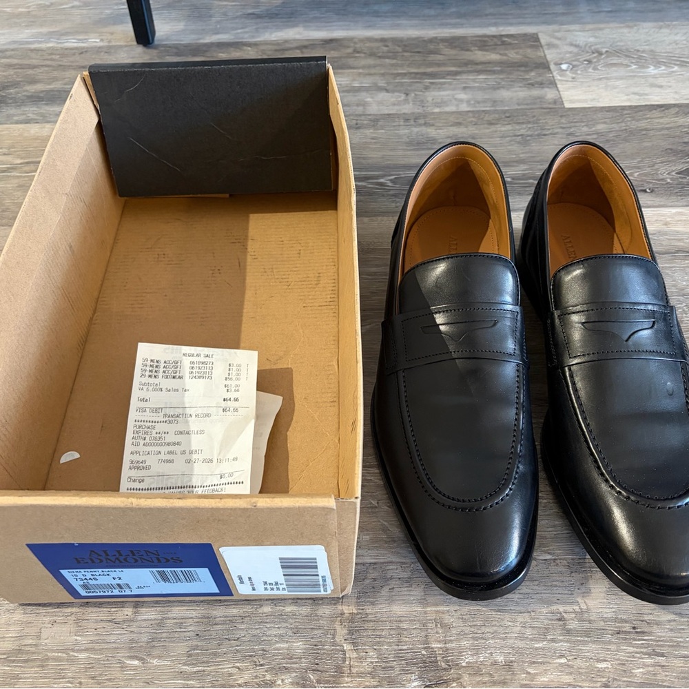 Allen Edmonds Black Leather Loafers